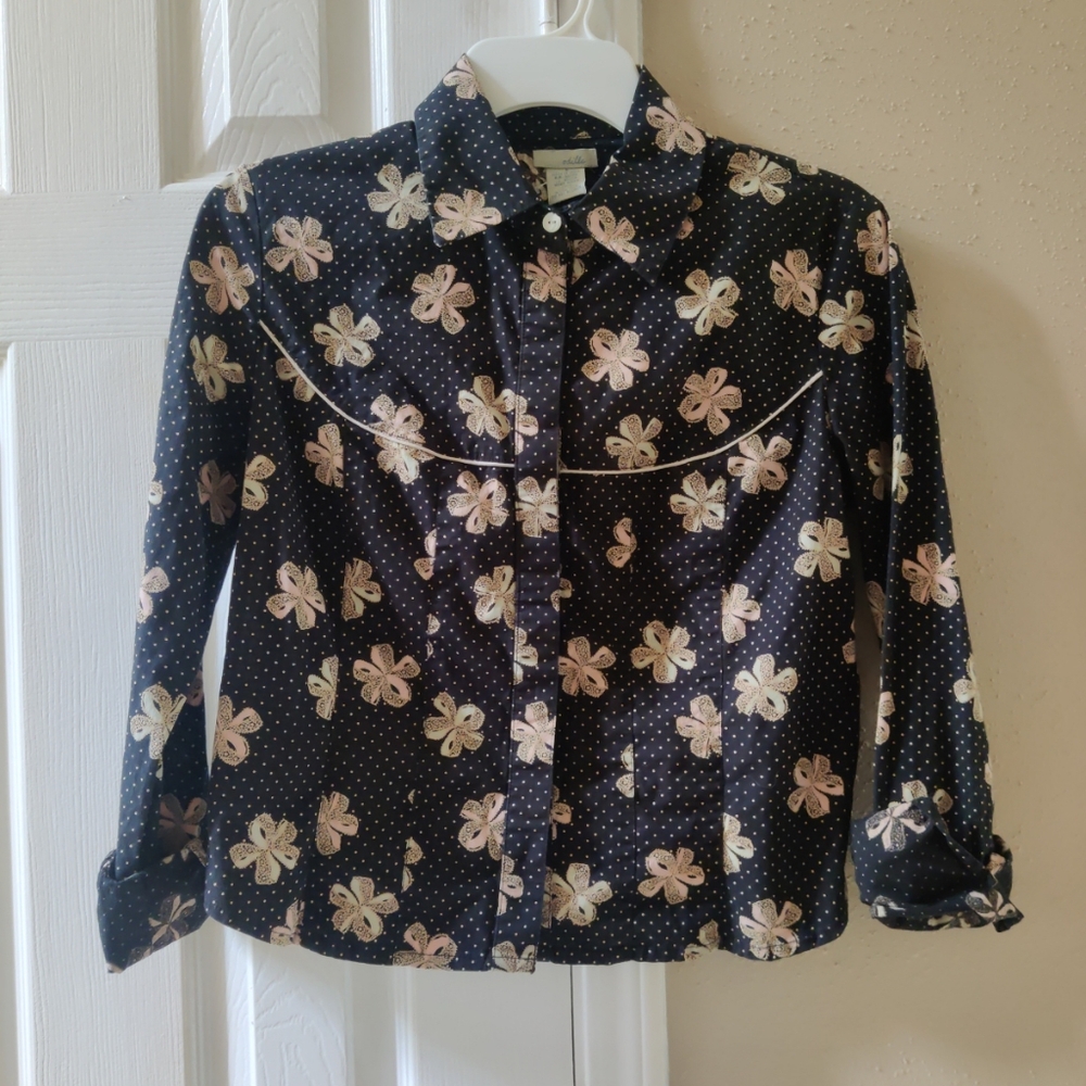 Anthropologie Odille Western Rodeo Cowgirl Floral Top Size 6 NWOT 🎀🎀